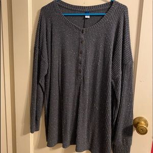 old navy waffle knit long sleeve shirt